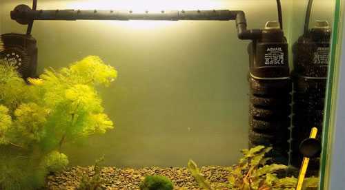 Установка аквариумной флейты с частичным погружением